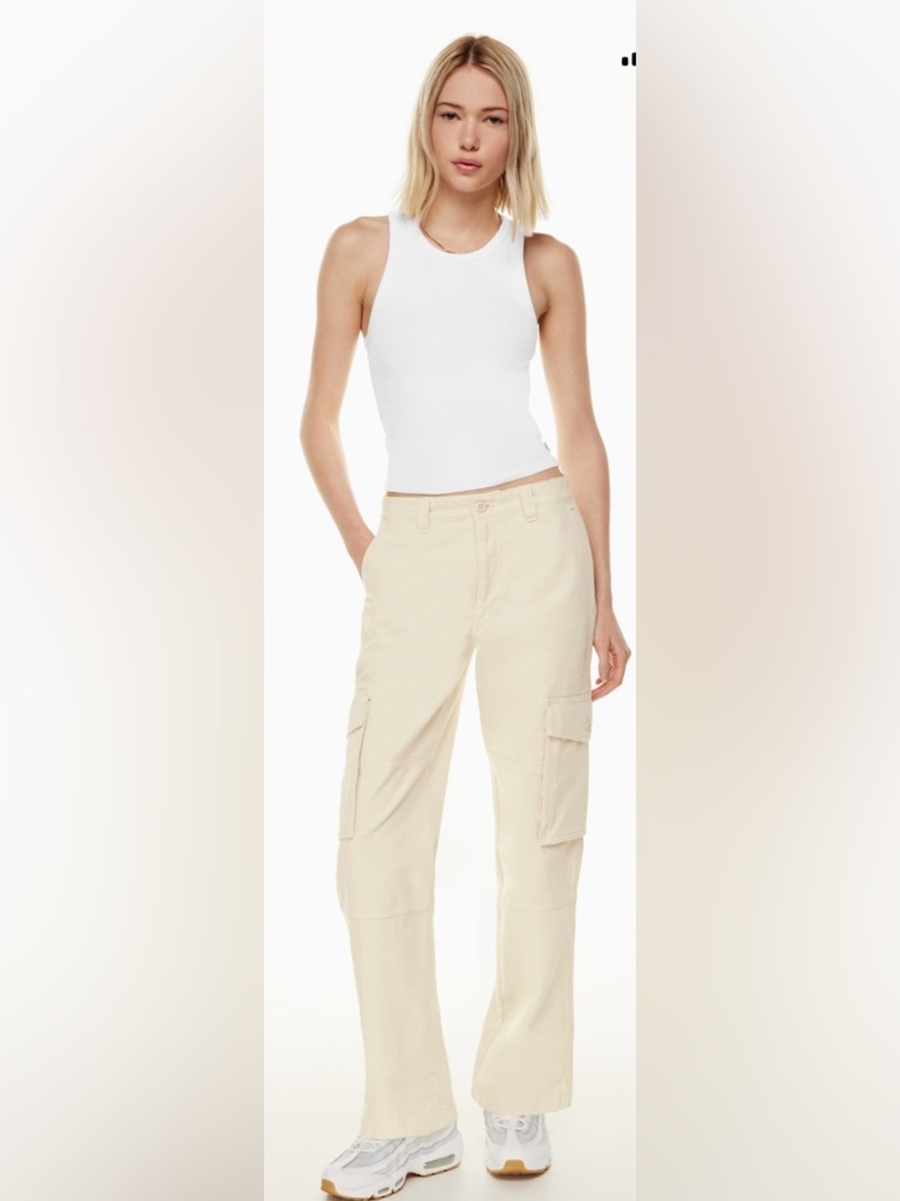 Aritzia TNA Troop Cargo Pant in Garment Dyed Warm Umber 00 - MidRise 100% Cotton - Picture 11 of 12